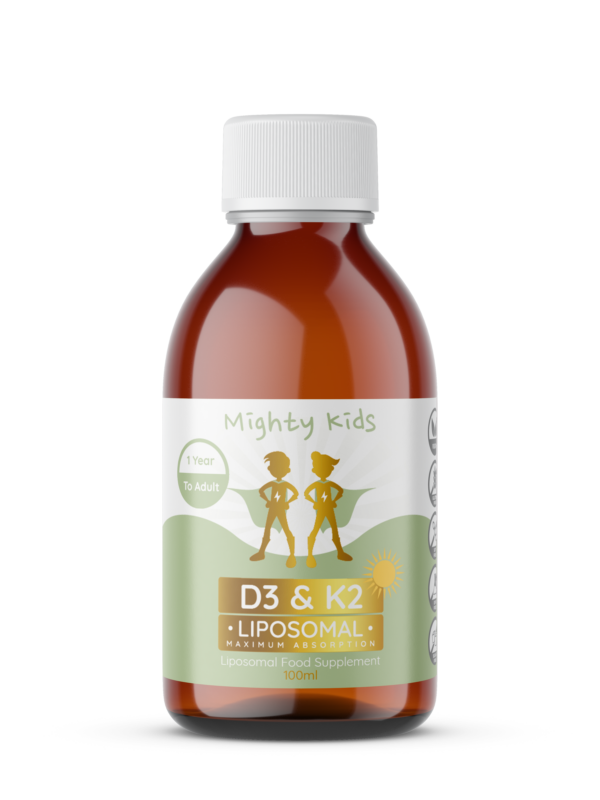 Mighty Kids Vitamin D3 and K2 supplement unflavoured for children