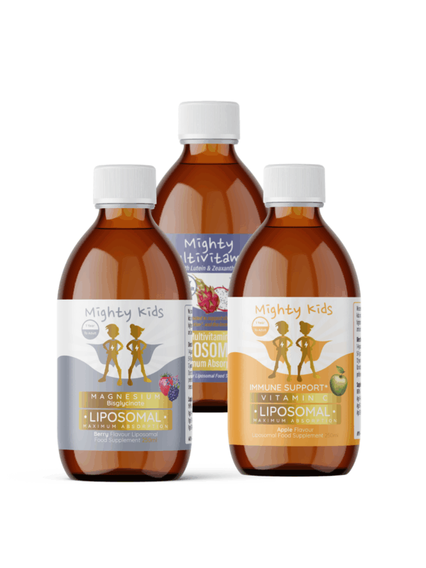 Mighty Kids Immune Bundle with magnesium, multivitamin and vitamin C supplements for children